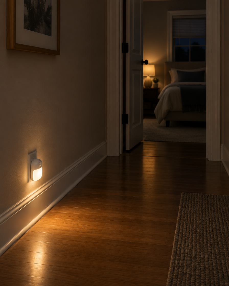 Veilleuse à détection dans un couloir